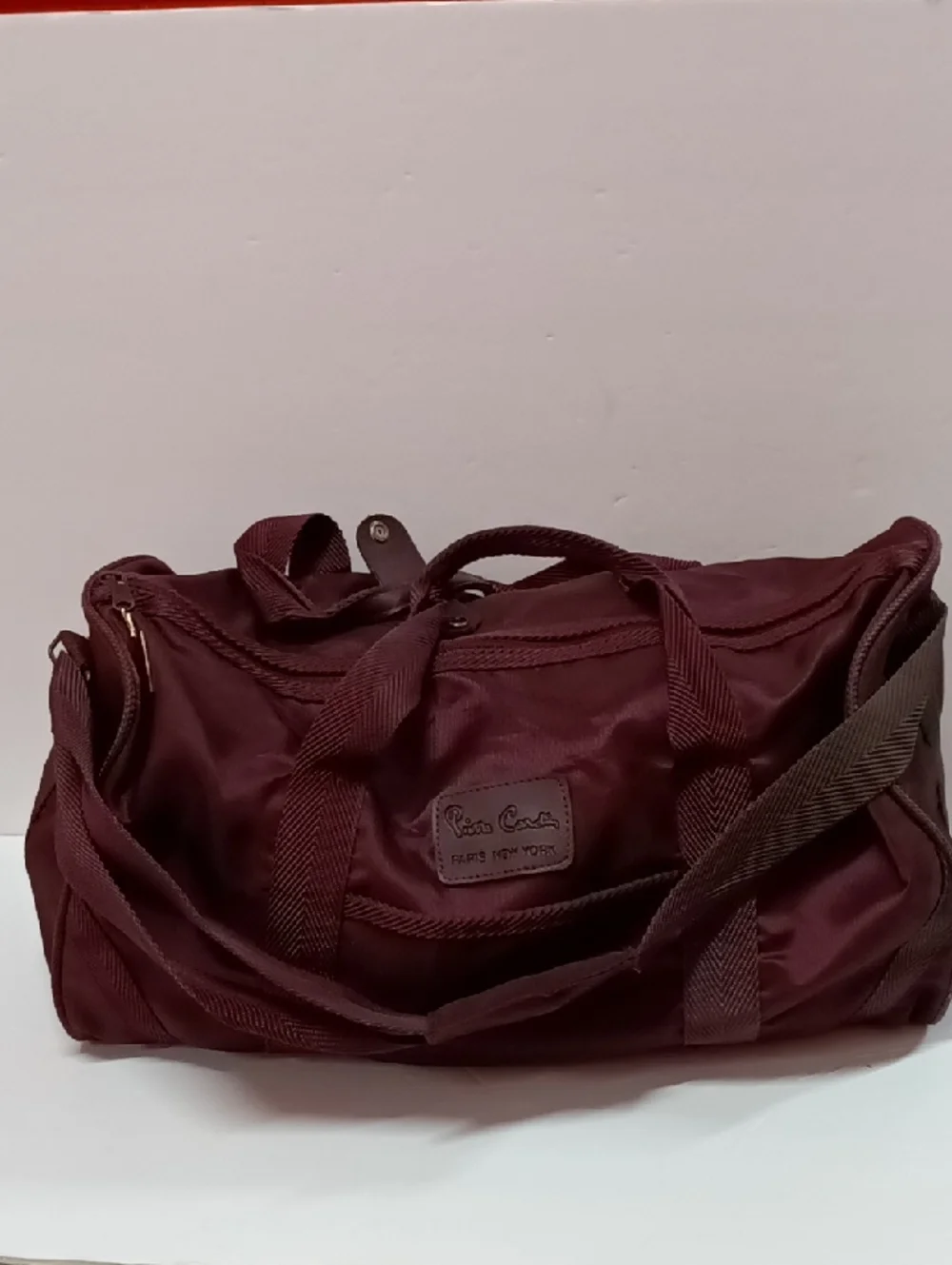 Pierre Cardin Unisex Vintage Duffel Bag - Deep Wine